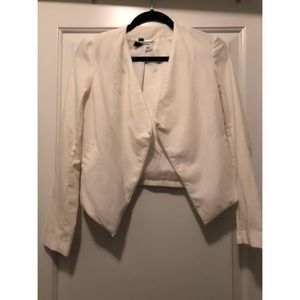 White Open Blazer